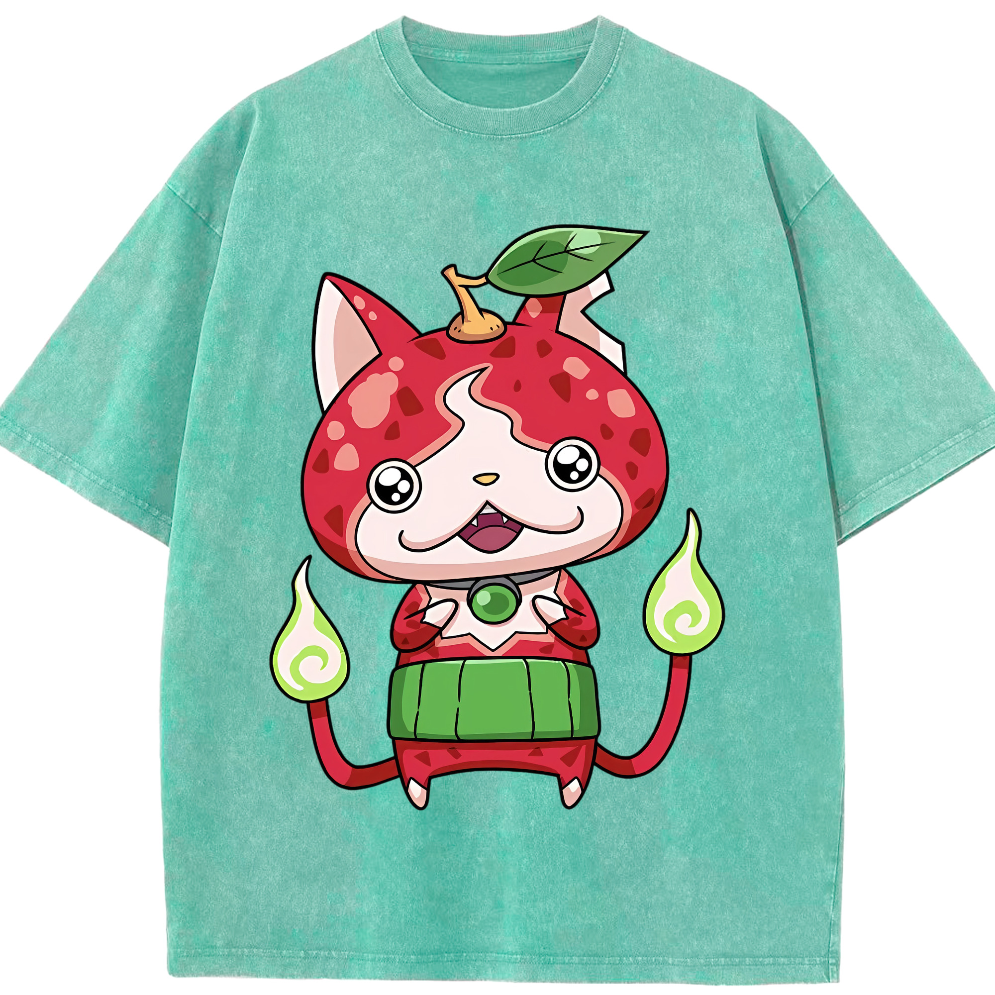 （画像用） 妖怪ウォッチ Yo-kai Watch 綿100% ヴィンテージ風 半袖Tシャツ（フロントプリント）
